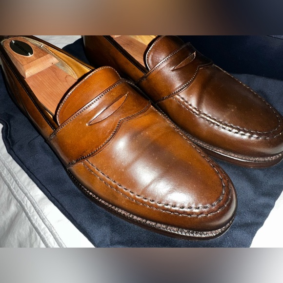 Ralph Lauren Shell Cordovan Marlow Penny Loafers US 11.5D by Crockett & Jones - Picture 3 of 11